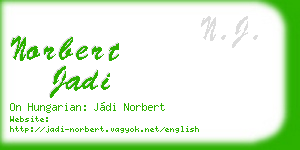 norbert jadi business card